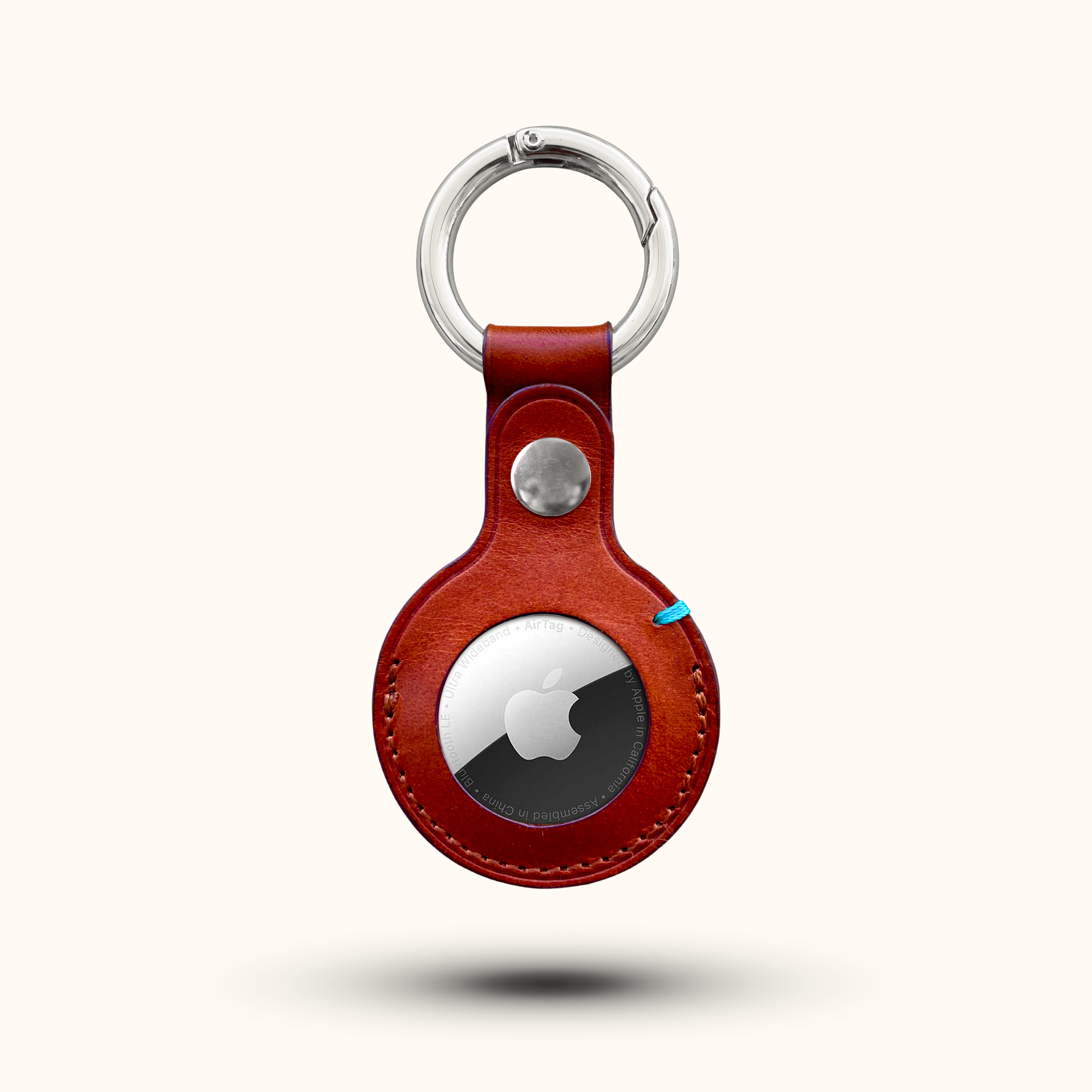 The Toscano Italian Leather AirTag Key Ring – Bluebonnet Case