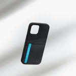 Leather iPhone Card Holder Case - Black | Bluebonnet Case