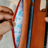 Money Sleeve - Executive Leather iPhone Wallet Case Folio (Wireless Charging) - Tan | Bluebonnet Case