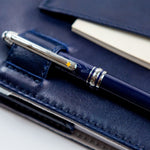 Detail - Pen Holder - Le Petit Prince Leather Laptop Sleeve Carrying Case  - 13" Macbook Pro Case, 13" Macbook Air Case