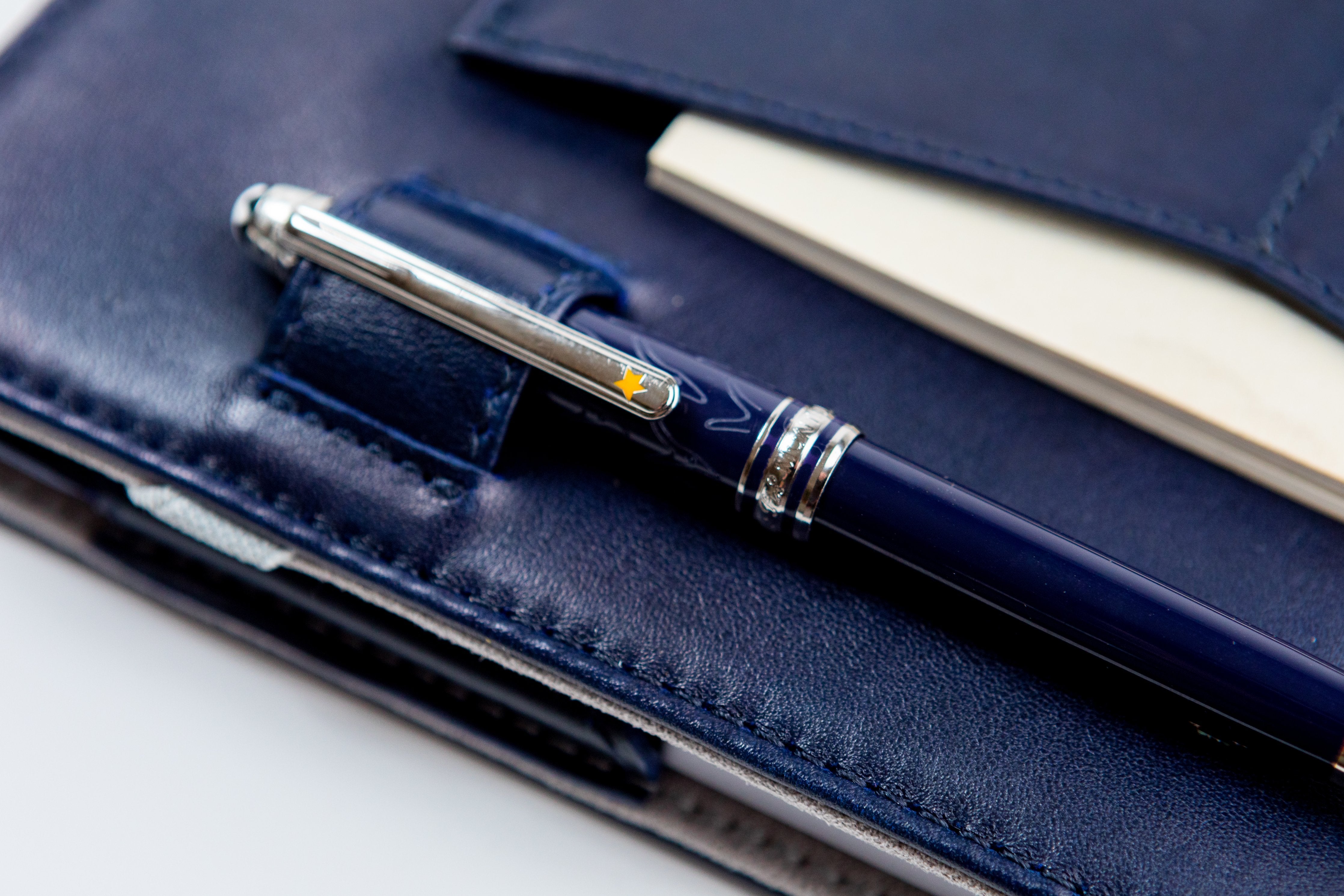 Detail - Pen Holder - Le Petit Prince Leather Laptop Sleeve Carrying Case  - 13" Macbook Pro Case, 13" Macbook Air Case