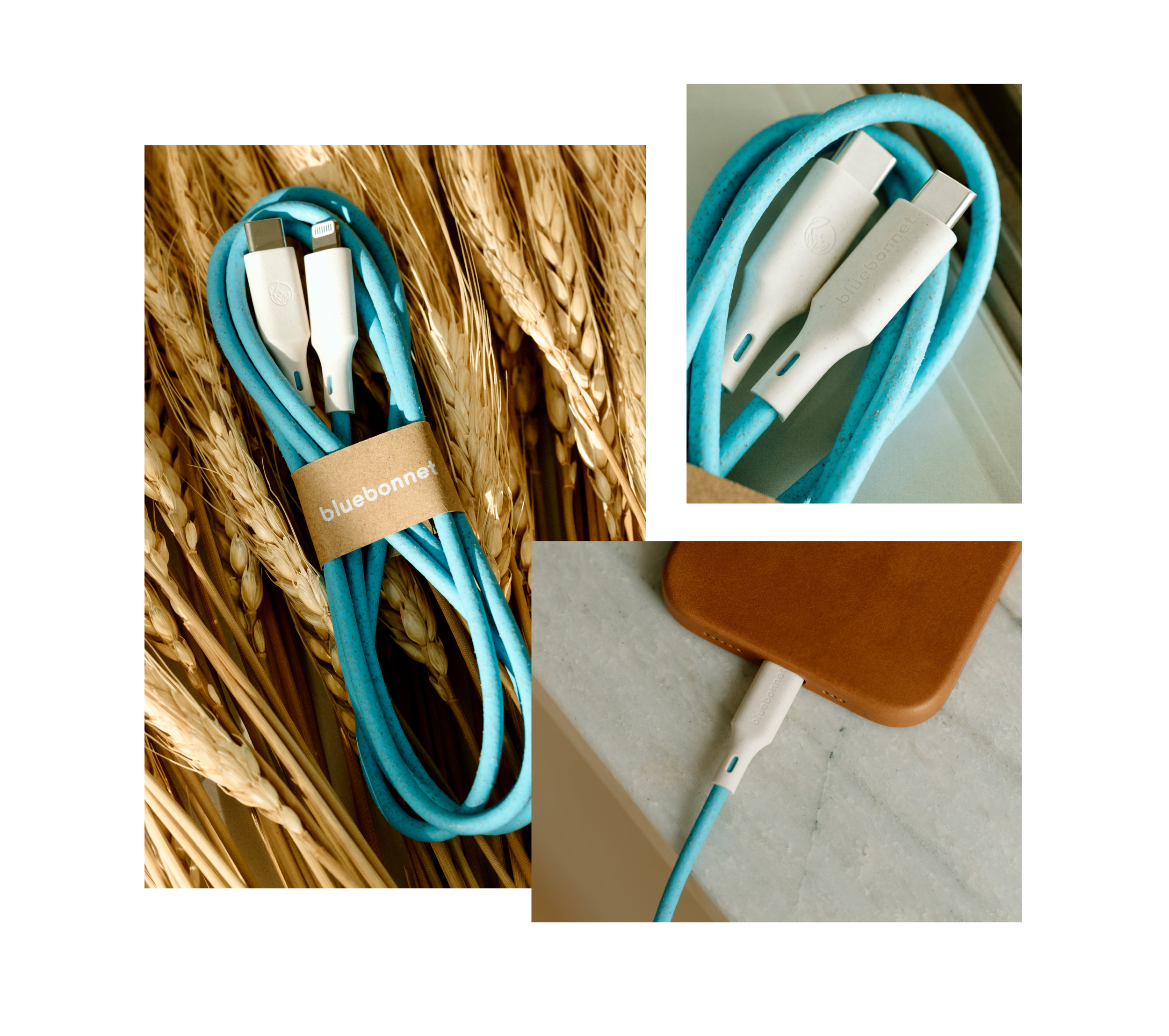 Sustainably Made USB-C Charging Cable | Bluebonnet