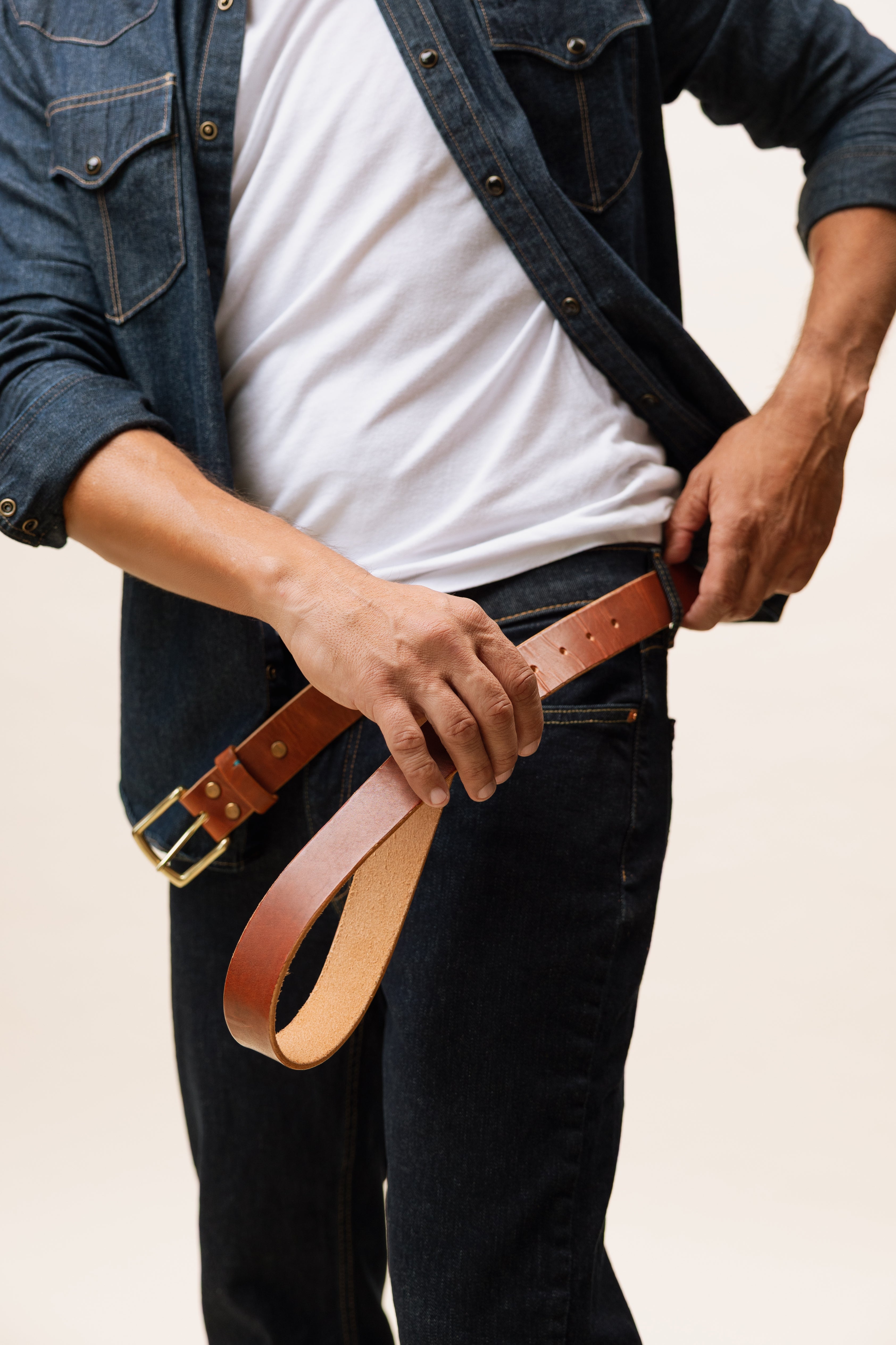The Companion Horween Leather Belt - English Tan – Bluebonnet Case