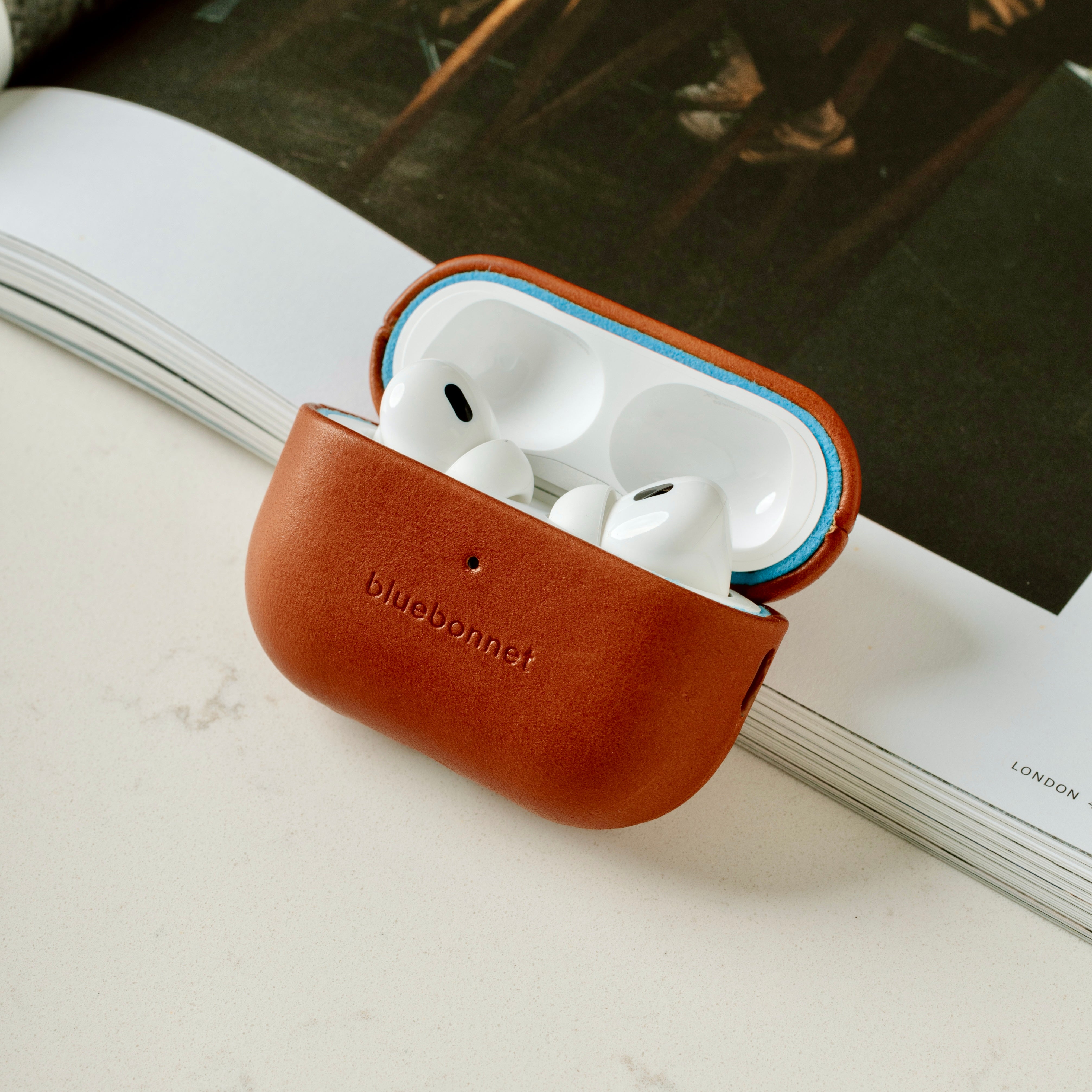 The Companion Leather AirPods 4 Case - Saddle Tan – Bluebonnet Case