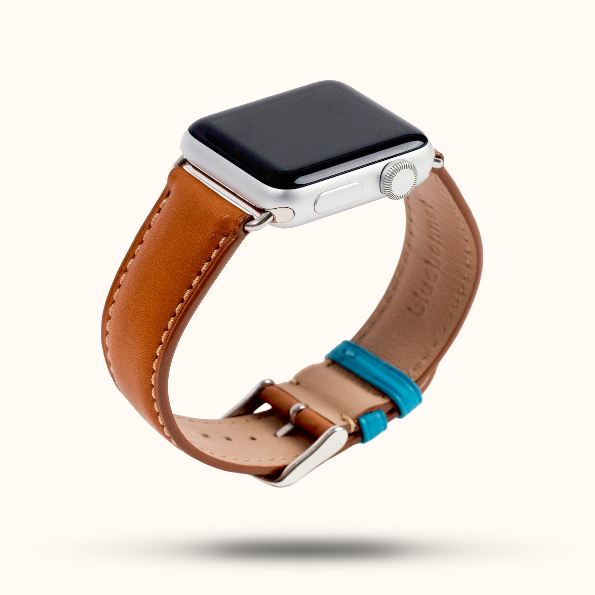 AffinityBands Gatton College of Business Leather Apple Watch Band Tan / 42/44mm / Long