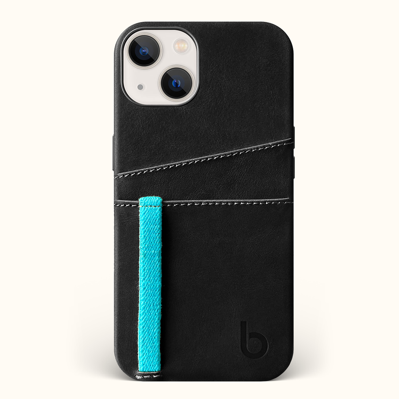 iPhone Full-Grain Leather Wallet Case - Black