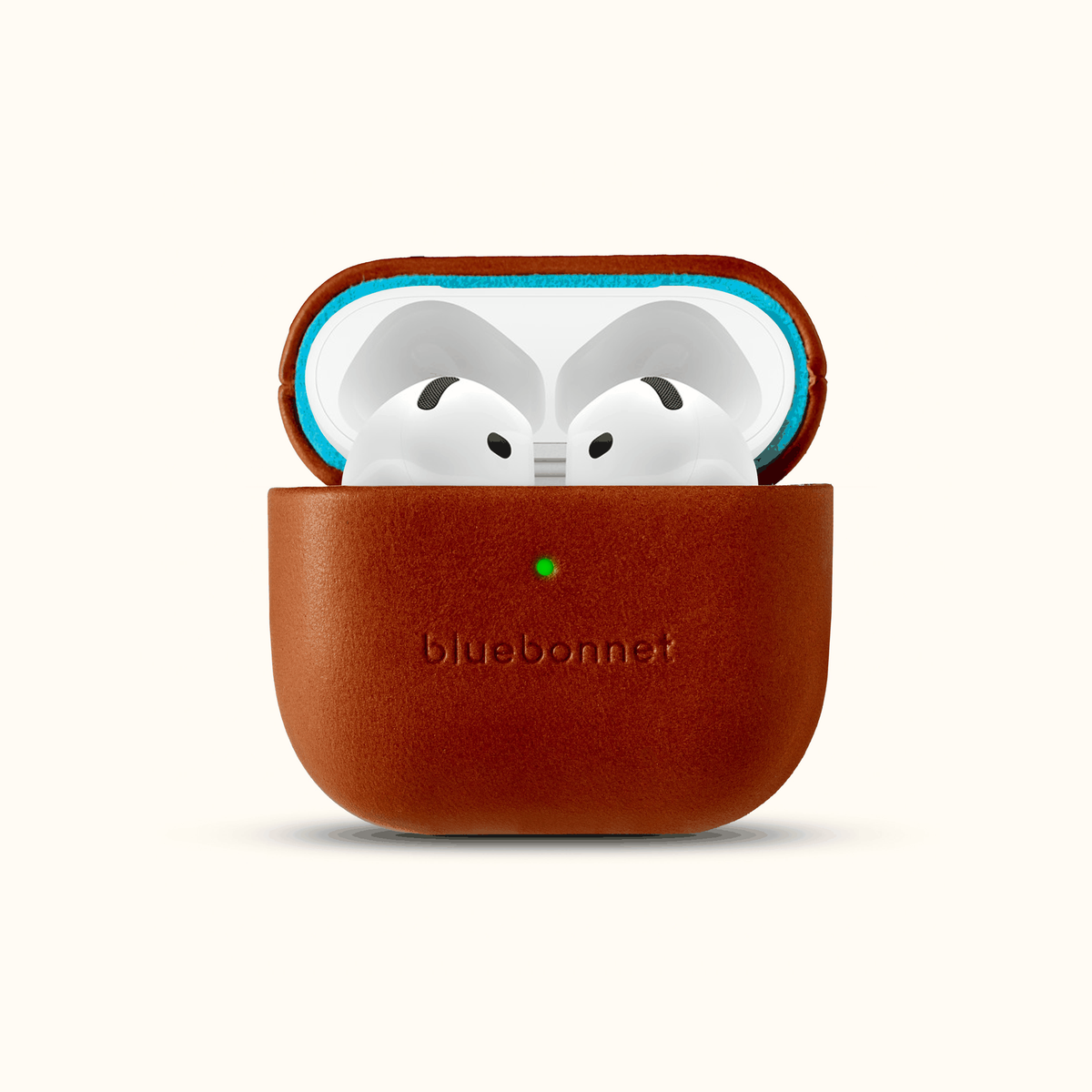 Leather AirPods 5 & 4 Case | Full-Grain, Saddle Tan – Bluebonnet Case