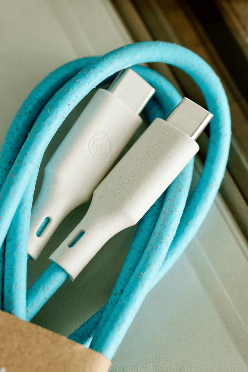 Quick Charging USB-C to USB-C Cable Phone Charger 4 ft | Bluebonnet