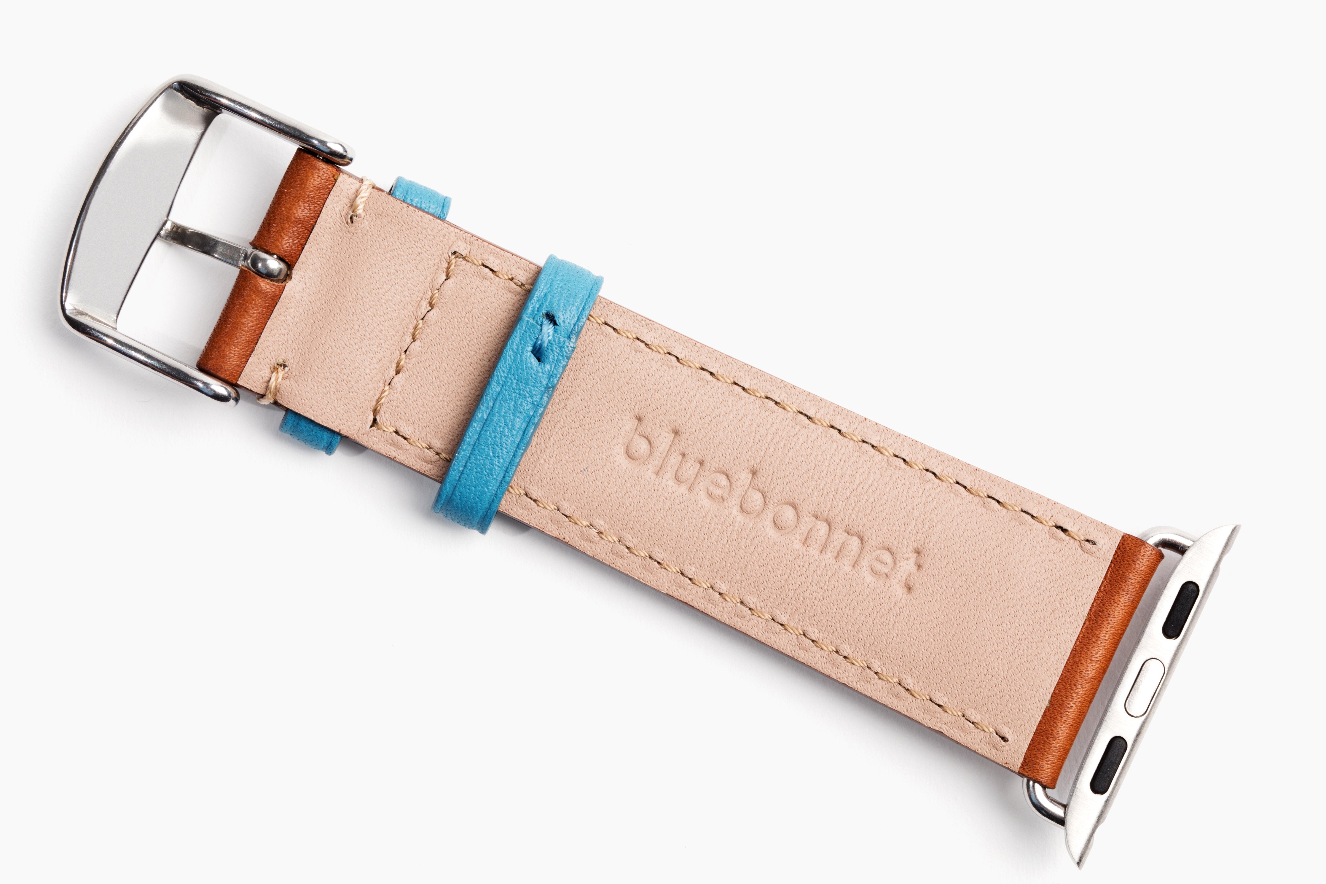 The Executive Premium French Leather Apple Watch Band - Tan | Bluebonnet Case