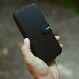 Executive Leather iPhone Wallet Case Folio (Wireless Charging) - Black | Bluebonnet Case