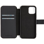 Executive Leather iPhone Wallet Case Folio (Wireless Charging) - Black | Bluebonnet Case